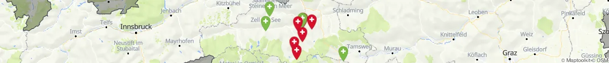 Map view for Pharmacies emergency services nearby Bad Gastein (Sankt Johann im Pongau, Salzburg)